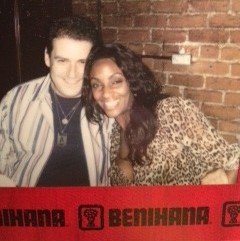 Smiling couple posing at Benihana restaurant