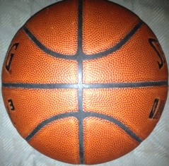 Close-up of an orange basketball